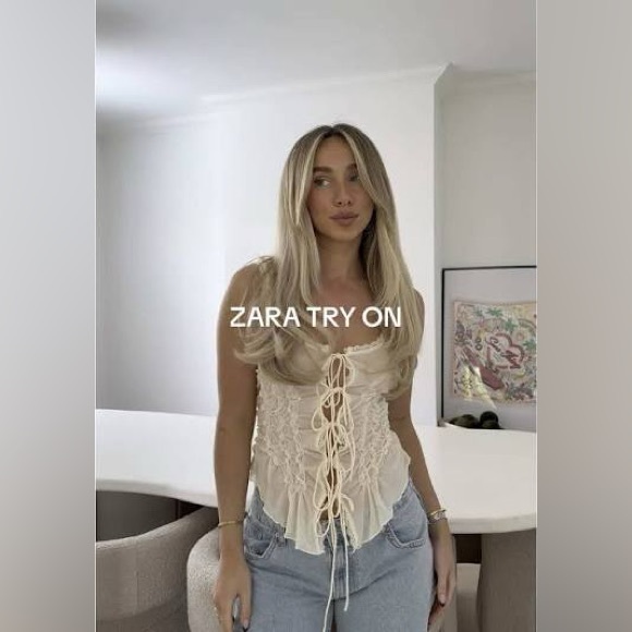 Ruffled Pink Lace-Up Bodysuit - Picture 13 of 16